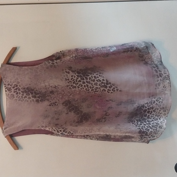 Reversible Animal Print/Purple Tank Blouse - Picture 4 of 6